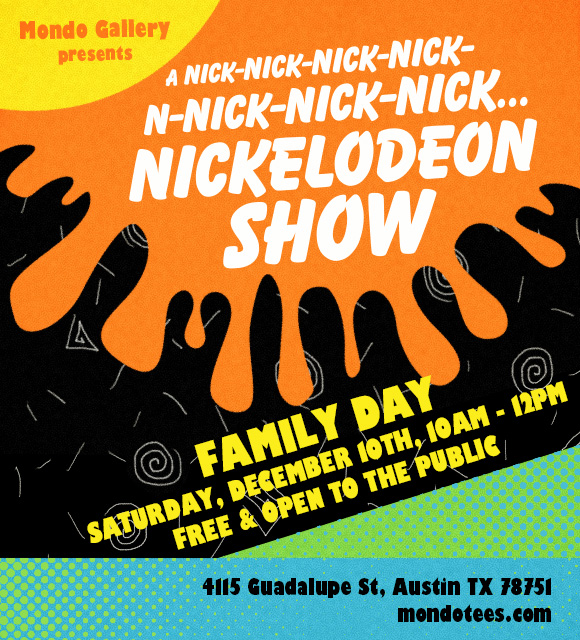 Mondo Gallery's Family Day Nickelodeon Slime Building Workshop + more in Austin December 10th 2016